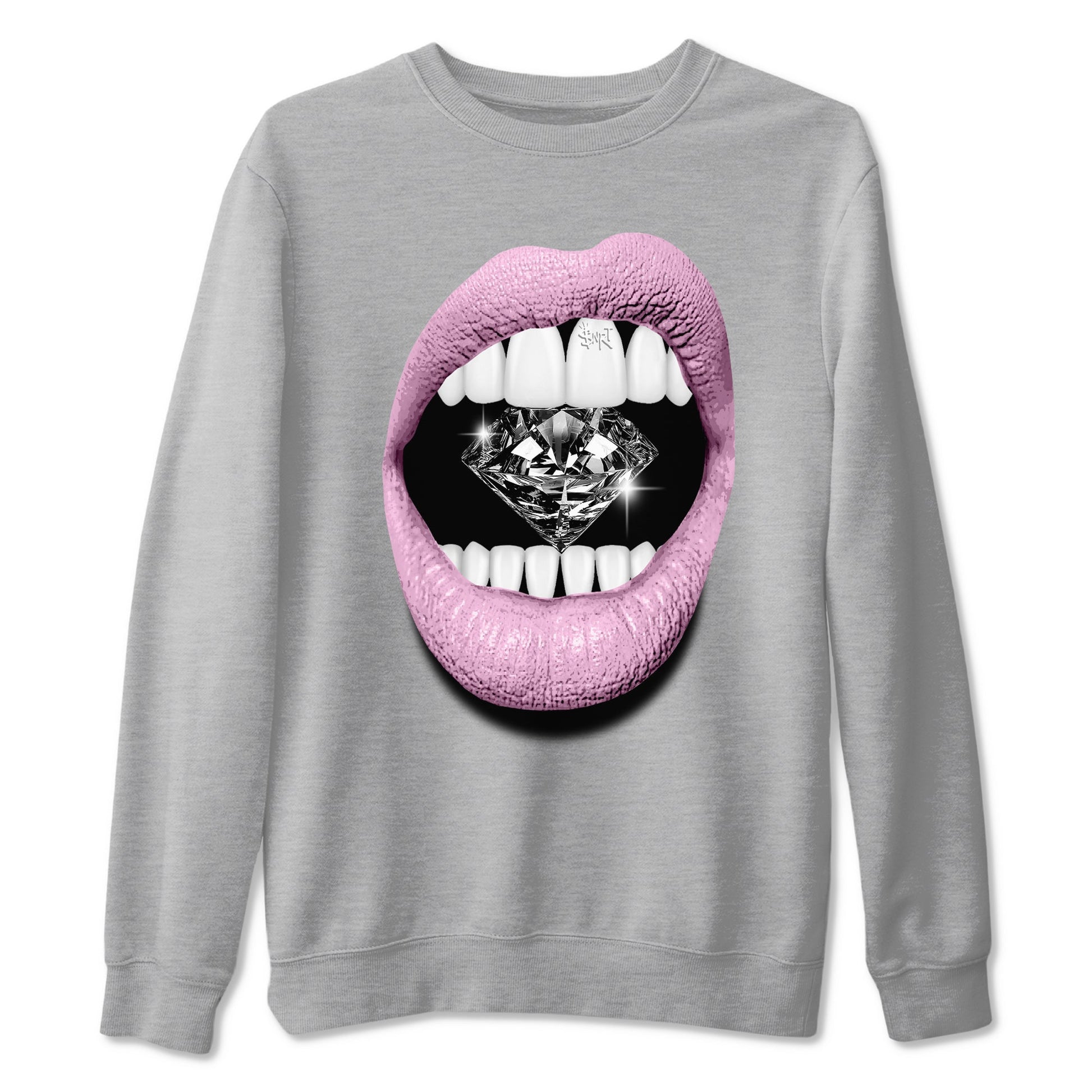 4s Orchid shirts to match jordans Lips Diamond sneaker match tees Air Jordan 4 Orchid match shoes to clothes SNRT Sneaker Tees unisex cotton Heather Grey 2 shirts
