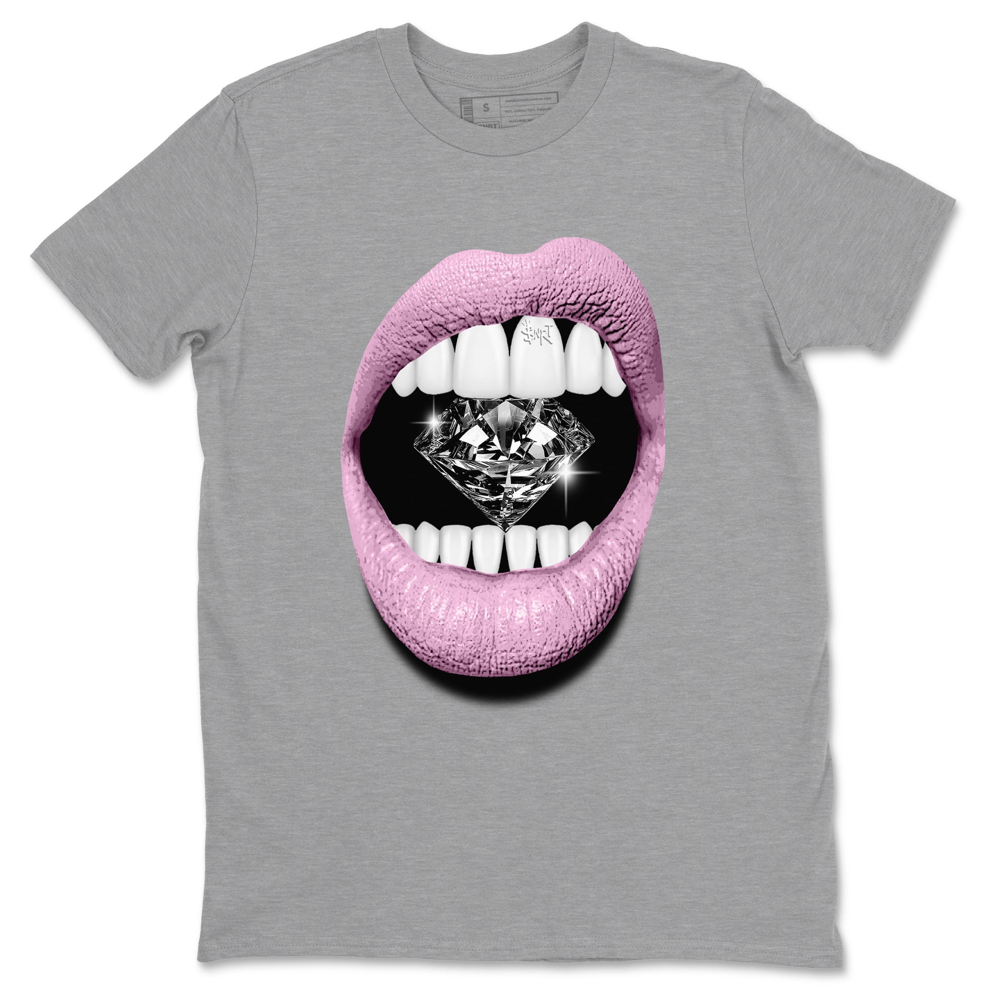 4s Orchid shirts to match jordans Lips Diamond sneaker match tees Air Jordan 4 Orchid match shoes to clothes SNRT Sneaker Tees unisex cotton Heather Grey 2 shirts