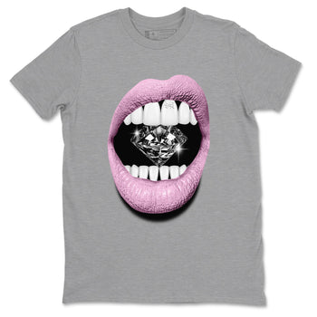4s Orchid shirts to match jordans Lips Diamond sneaker match tees Air Jordan 4 Orchid match shoes to clothes SNRT Sneaker Tees unisex cotton Heather Grey 2 shirts