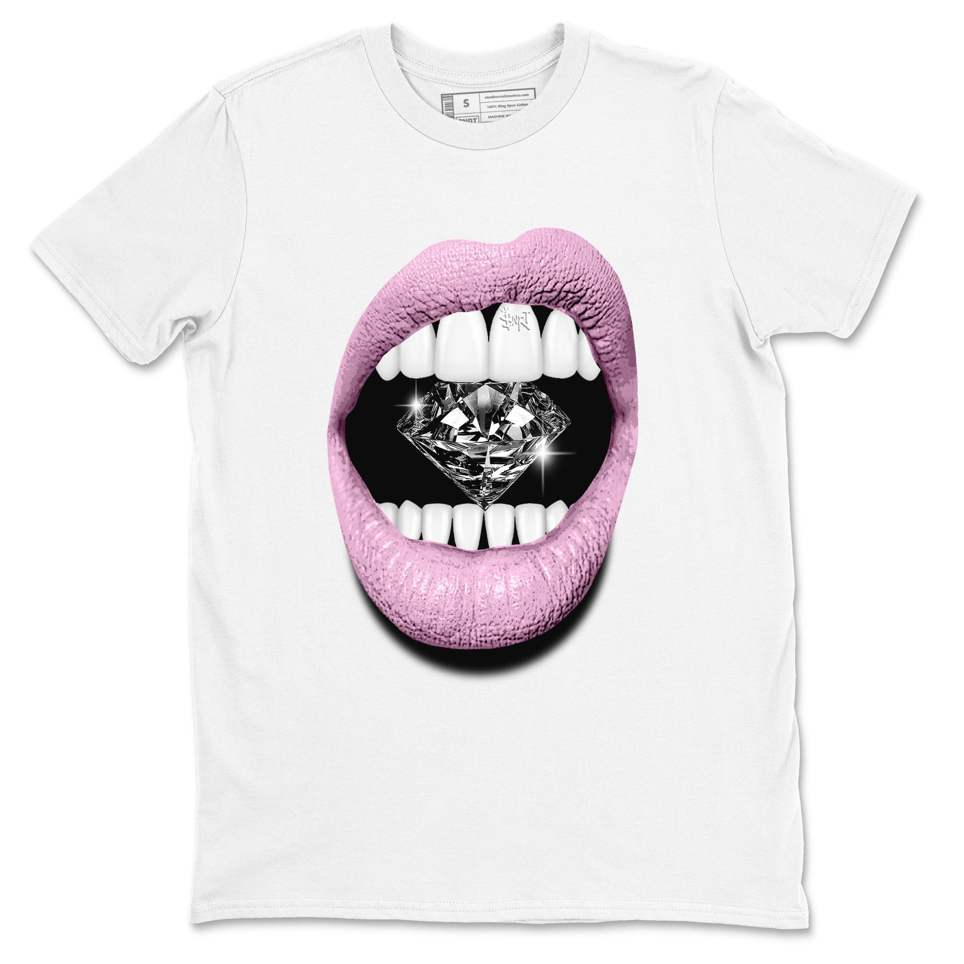 4s Orchid shirts to match jordans Lips Diamond sneaker match tees Air Jordan 4 Orchid match shoes to clothes SNRT Sneaker Tees unisex cotton White 2 shirts