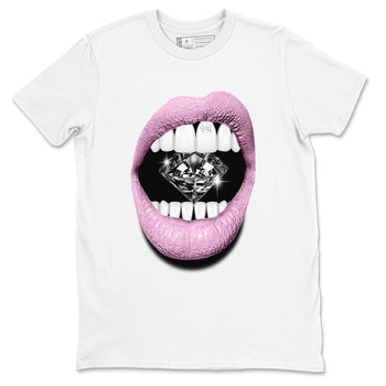 4s Orchid shirts to match jordans Lips Diamond sneaker match tees Air Jordan 4 Orchid match shoes to clothes SNRT Sneaker Tees unisex cotton White 2 shirts