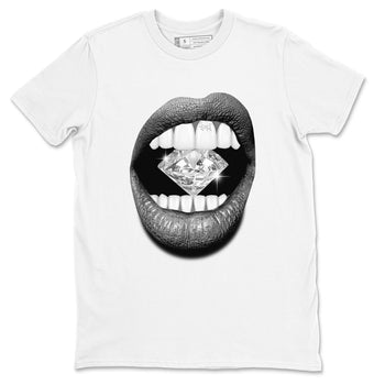 4s Wet Cement shirts to match jordans Lips Diamond sneaker match tees Air Jordan 4 Wet Cement SNRT Sneaker Release Tees unisex cotton White 2 crew neck shirts
