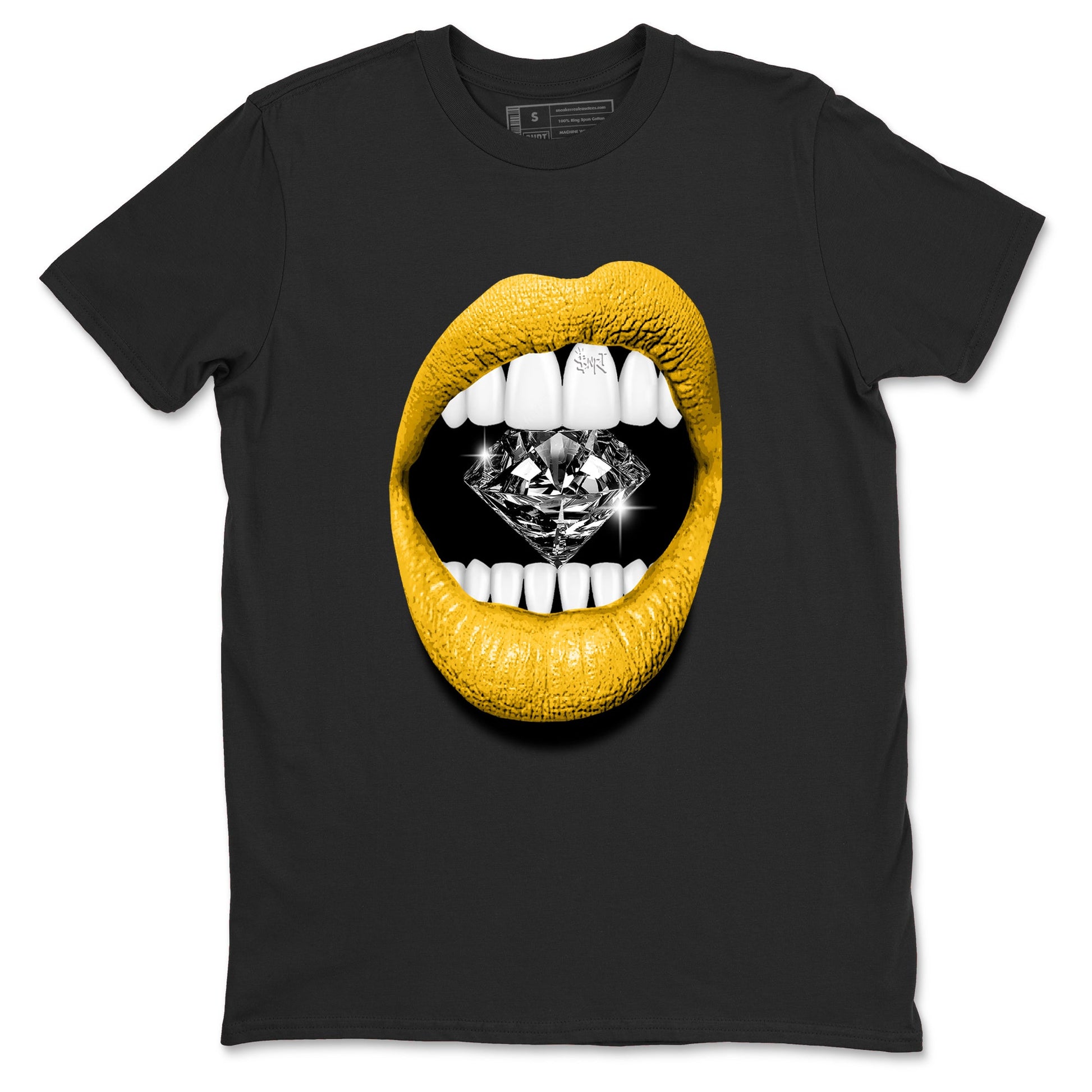 Lips Diamond sneaker match t-shirt styled to complete your fit with the Air Jordan 5 Tokyo sneakers, shown in Black 2.