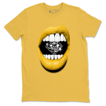 Lips Diamond sneaker match t-shirt styled to complete your fit with the Air Jordan 5 Tokyo sneakers, shown in Daisy 2.