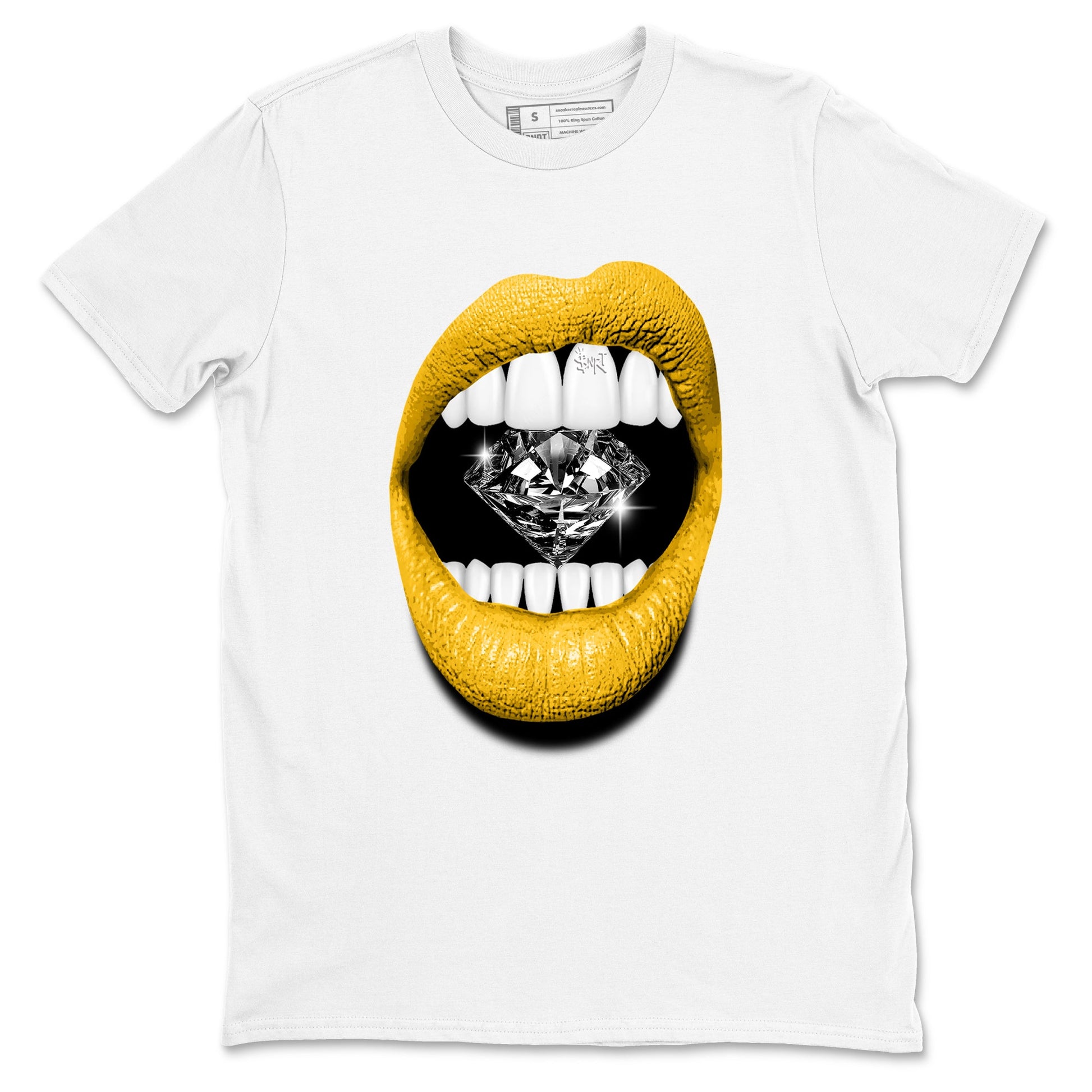 Lips Diamond sneaker match t-shirt styled to complete your fit with the Air Jordan 5 Tokyo sneakers, shown in White 2.
