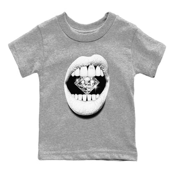5s White Black shirts to match jordans Lips Diamond sneaker match tees Air Jordan 5 White Black match shoes to clothes SNRT Sneaker Tees Youth Baby Heather Grey 2 tee