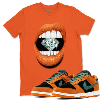 Dunk Low Ceramic shirts to match jordans Lips Diamond sneaker match tees Dunk Ceramic match shoes to clothes SNRT Sneaker Tees unisex cotton Orange 1 shirts