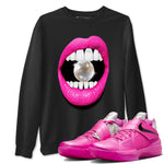 Nike KD 4 Retro Aunt Pearl shirts to match jordans Lips Diamond sneaker match tees Nike KD 4 Aunt Pearl match shoes to clothes SNRT Sneaker Tees unisex cotton Black 1 shirts