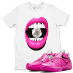 Nike KD 4 Retro Aunt Pearl shirts to match jordans Lips Diamond sneaker match tees Nike KD 4 Aunt Pearl match shoes to clothes SNRT Sneaker Tees unisex cotton White 1 shirts