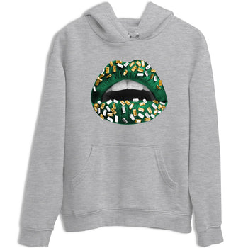 Sneaker Threads – Sneaker Tees To Match Air Jordan 1 Pro Green – Lips Jewel Graphic Tee Heather Grey 2. Perfect for Jordan releases 2025 colorways.