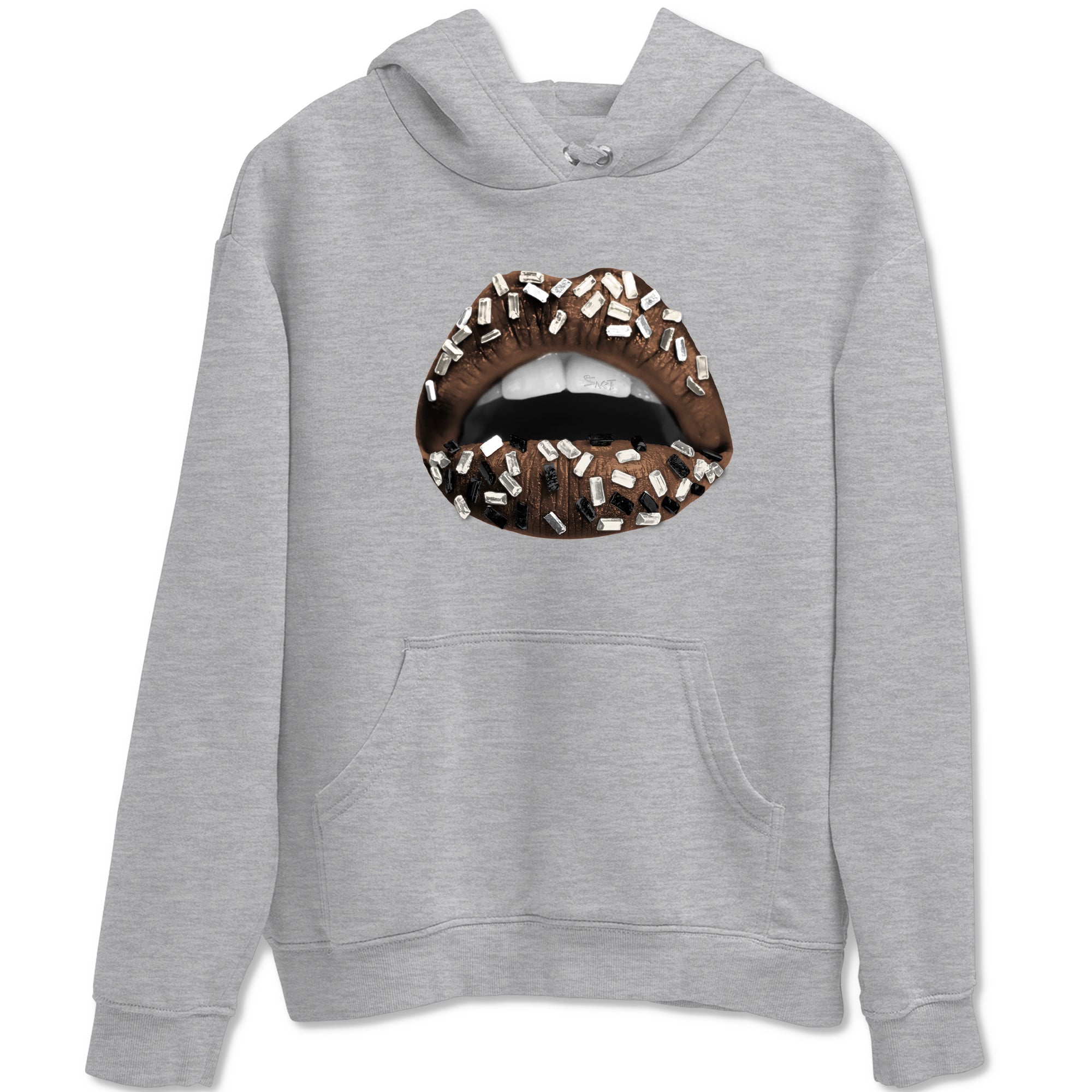 AJ12 Baroque Brown shirts to match jordans Lips Jewel best t shirts to wear with jordans SoleFly x Jordan 12 Baroque Brown match shoes to clothes SNRT Sneaker Tees unisex cotton Heather Grey 2 shirts