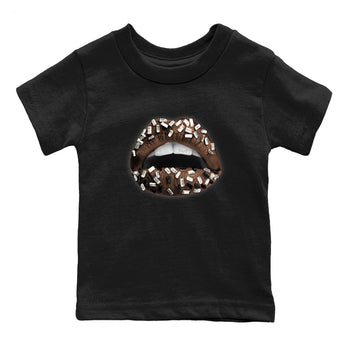 AJ12 Baroque Brown shirts to match jordans Lips Jewel best t shirts to wear with jordans SoleFly x Jordan 12 Baroque Brown match shoes to clothes SNRT Sneaker Tees Youth Baby Black 2 tee