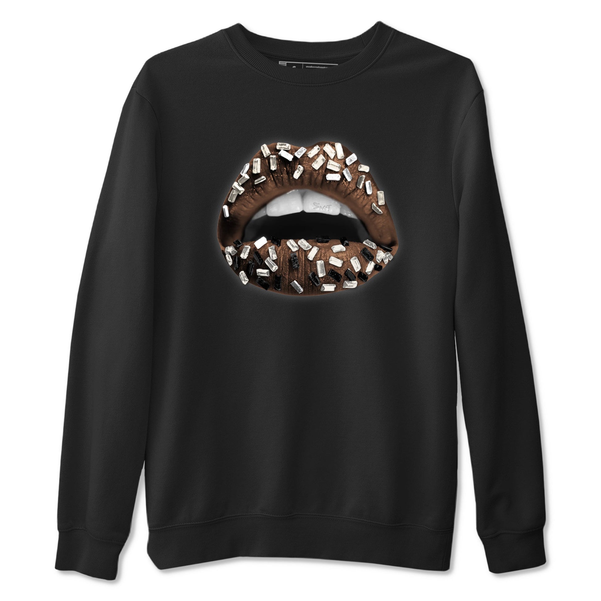 AJ12 Baroque Brown shirts to match jordans Lips Jewel best t shirts to wear with jordans SoleFly x Jordan 12 Baroque Brown match shoes to clothes SNRT Sneaker Tees unisex cotton Black 2 shirts