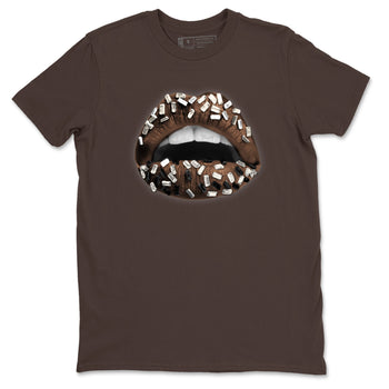 AJ12 Baroque Brown shirts to match jordans Lips Jewel best t shirts to wear with jordans SoleFly x Jordan 12 Baroque Brown match shoes to clothes SNRT Sneaker Tees unisex cotton Dark Chocolate 2 shirts