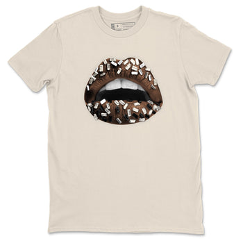 AJ12 Baroque Brown shirts to match jordans Lips Jewel best t shirts to wear with jordans SoleFly x Jordan 12 Baroque Brown match shoes to clothes SNRT Sneaker Tees unisex cotton Natural 2 shirts