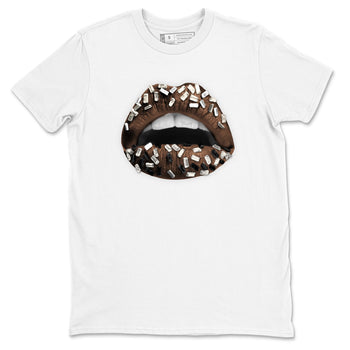AJ12 Baroque Brown shirts to match jordans Lips Jewel best t shirts to wear with jordans SoleFly x Jordan 12 Baroque Brown match shoes to clothes SNRT Sneaker Tees unisex cotton White 2 shirts