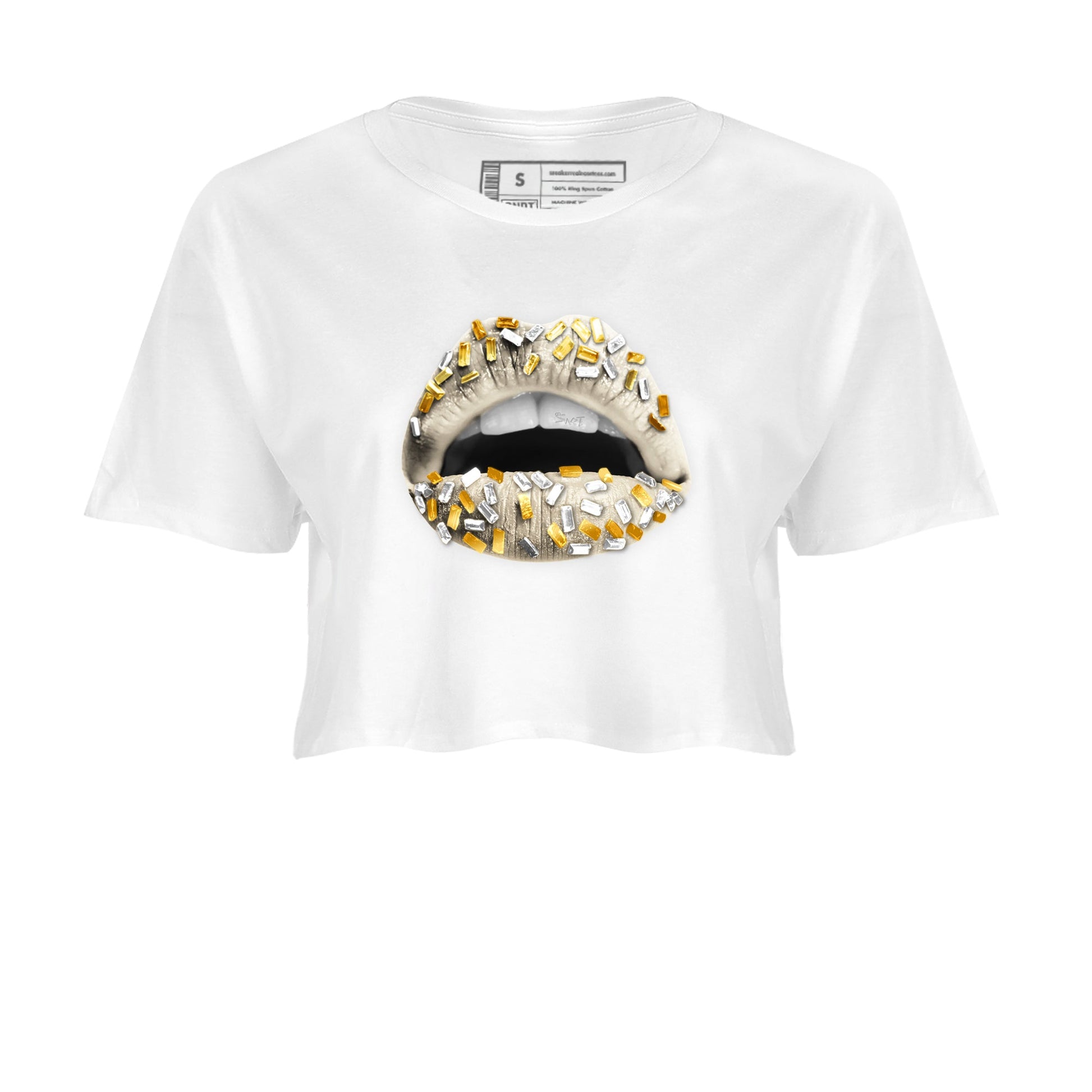 12s Phantom shirts to match jordans Lips Jewel sneaker match tees Air Jordan 12 WMNS Phantom match shoes to clothes SNRT Sneaker Tees unisex cotton White 2 crop tee