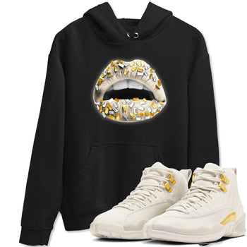 12s Phantom shirts to match jordans Lips Jewel sneaker match tees Air Jordan 12 WMNS Phantom match shoes to clothes SNRT Sneaker Tees unisex cotton Black 1 shirts