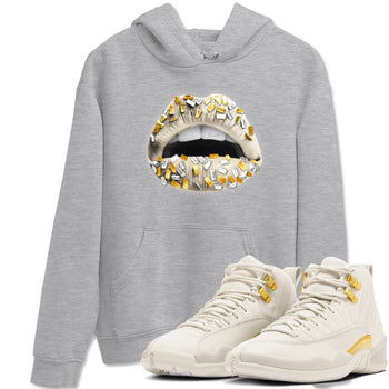 12s Phantom shirts to match jordans Lips Jewel sneaker match tees Air Jordan 12 WMNS Phantom match shoes to clothes SNRT Sneaker Tees unisex cotton Heather Grey 1 shirts