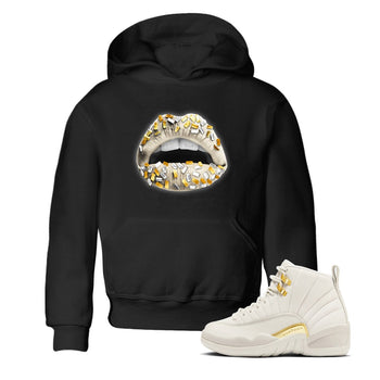 12s Phantom shirts to match jordans Lips Jewel sneaker match tees Air Jordan 12 WMNS Phantom match shoes to clothes SNRT Sneaker Tees Youth Baby Black 1 tee