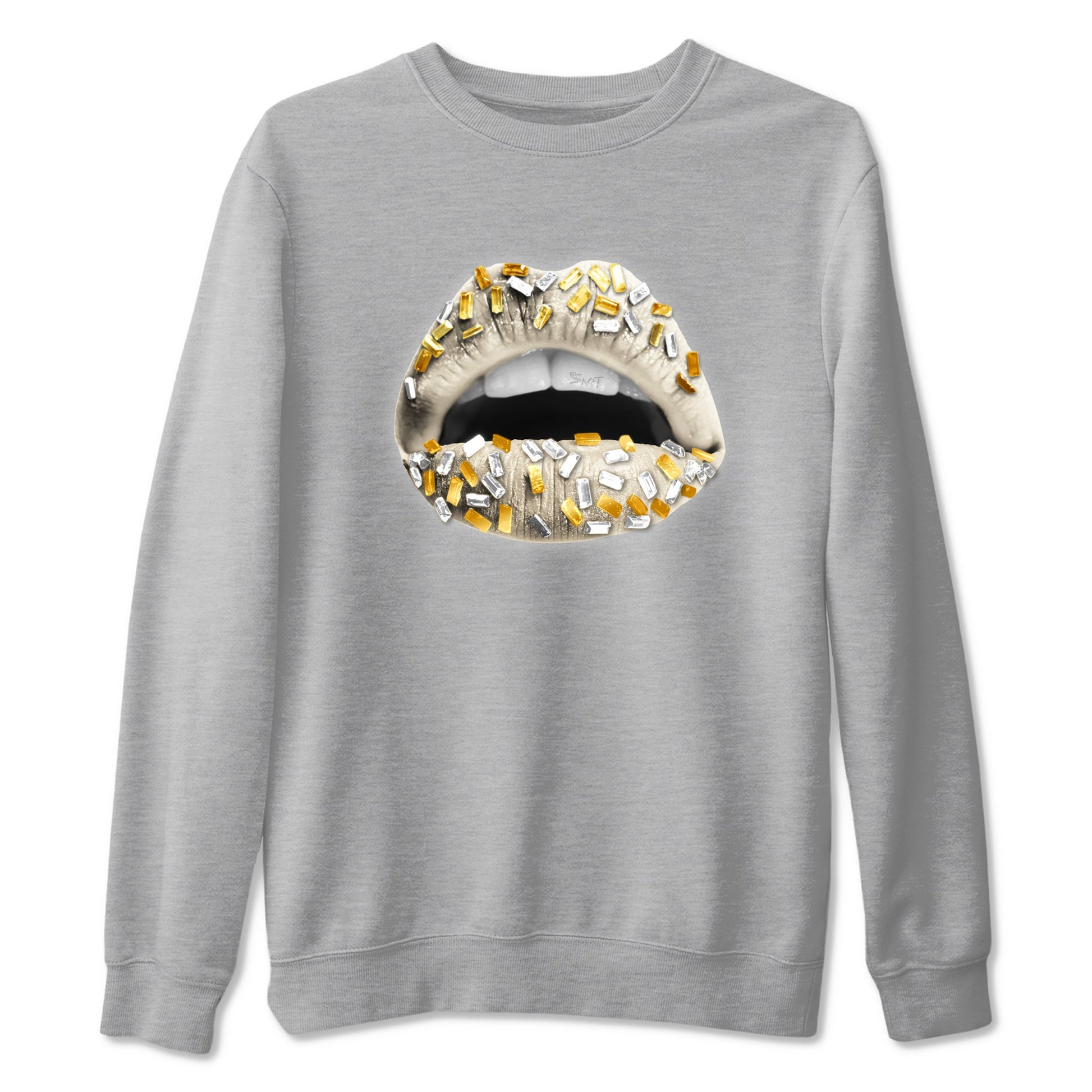 12s Phantom shirts to match jordans Lips Jewel sneaker match tees Air Jordan 12 WMNS Phantom match shoes to clothes SNRT Sneaker Tees unisex cotton Heather Grey 2 shirts
