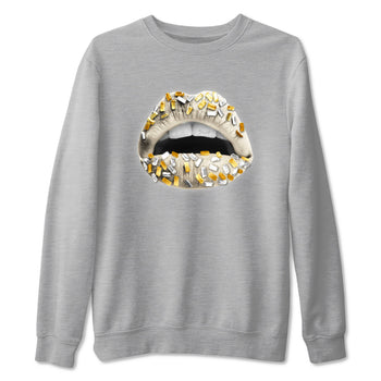 12s Phantom shirts to match jordans Lips Jewel sneaker match tees Air Jordan 12 WMNS Phantom match shoes to clothes SNRT Sneaker Tees unisex cotton Heather Grey 2 shirts