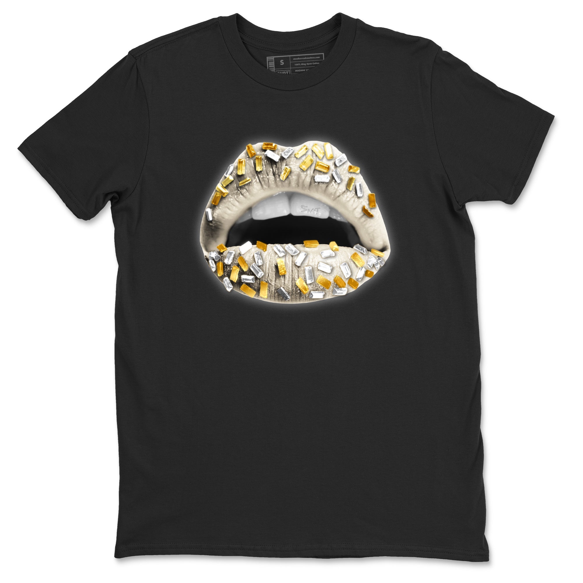 12s Phantom shirts to match jordans Lips Jewel sneaker match tees Air Jordan 12 WMNS Phantom match shoes to clothes SNRT Sneaker Tees unisex cotton Black 2 shirts