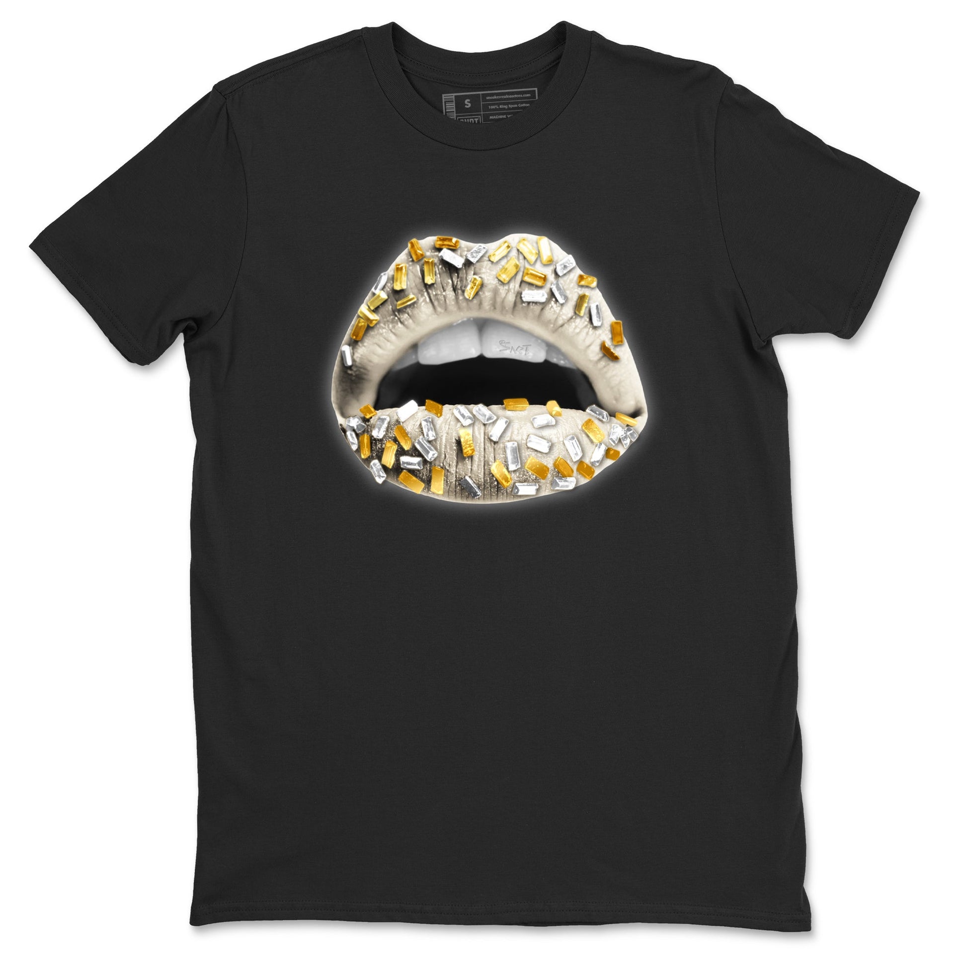 12s Phantom shirts to match jordans Lips Jewel sneaker match tees Air Jordan 12 WMNS Phantom match shoes to clothes SNRT Sneaker Tees unisex cotton Black 2 shirts