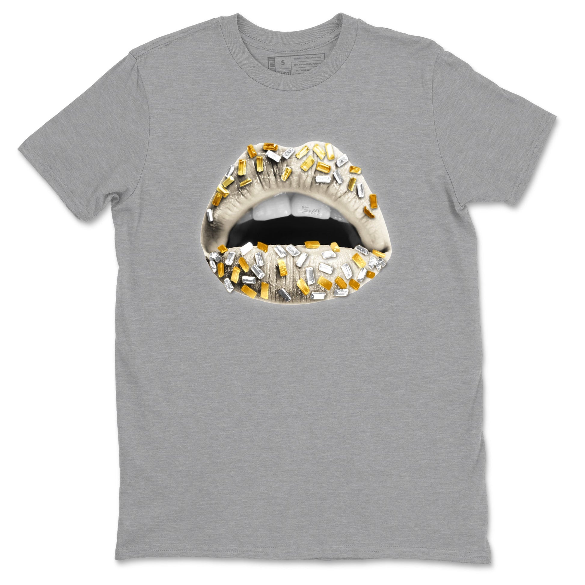 12s Phantom shirts to match jordans Lips Jewel sneaker match tees Air Jordan 12 WMNS Phantom match shoes to clothes SNRT Sneaker Tees unisex cotton Heather Grey 2 shirts
