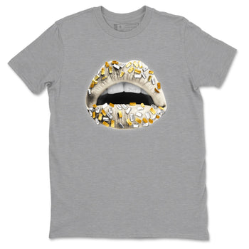 12s Phantom shirts to match jordans Lips Jewel sneaker match tees Air Jordan 12 WMNS Phantom match shoes to clothes SNRT Sneaker Tees unisex cotton Heather Grey 2 shirts