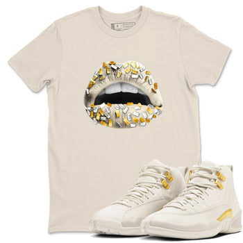 12s Phantom shirts to match jordans Lips Jewel sneaker match tees Air Jordan 12 WMNS Phantom match shoes to clothes SNRT Sneaker Tees unisex cotton Natural 1 shirts