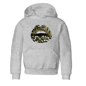 Sneaker Threads – Sneaker Tees To Match Air Jordan 3 Medium Olive – Lips Jewel Youth Graphic Tee Heather Grey 2. Perfect for Jordan releases 2025 colorways.