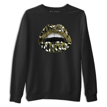Sneaker Threads – Sneaker Tees To Match Air Jordan 3 Medium Olive – Lips Jewel Graphic Tee Black 2. Perfect for Jordan releases 2025 colorways.