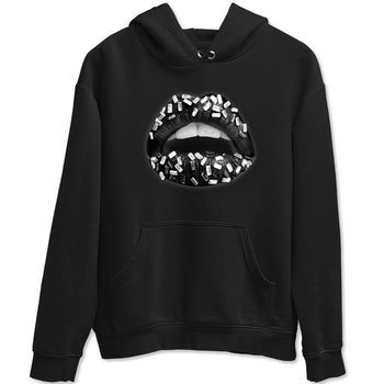 4s White Thunder shirts to match jordans Lips Jewel sneaker match tees Air Jordan 4 Retro White Thunder SNRT Sneaker Release Tees unisex cotton Black 2 crew neck shirts