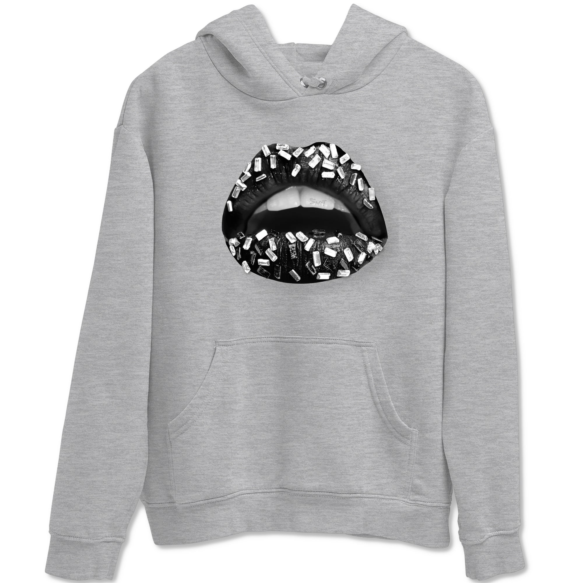 4s White Thunder shirts to match jordans Lips Jewel sneaker match tees Air Jordan 4 Retro White Thunder SNRT Sneaker Release Tees unisex cotton Heather Grey 2 crew neck shirts