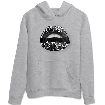 4s White Thunder shirts to match jordans Lips Jewel sneaker match tees Air Jordan 4 Retro White Thunder SNRT Sneaker Release Tees unisex cotton Heather Grey 2 crew neck shirts