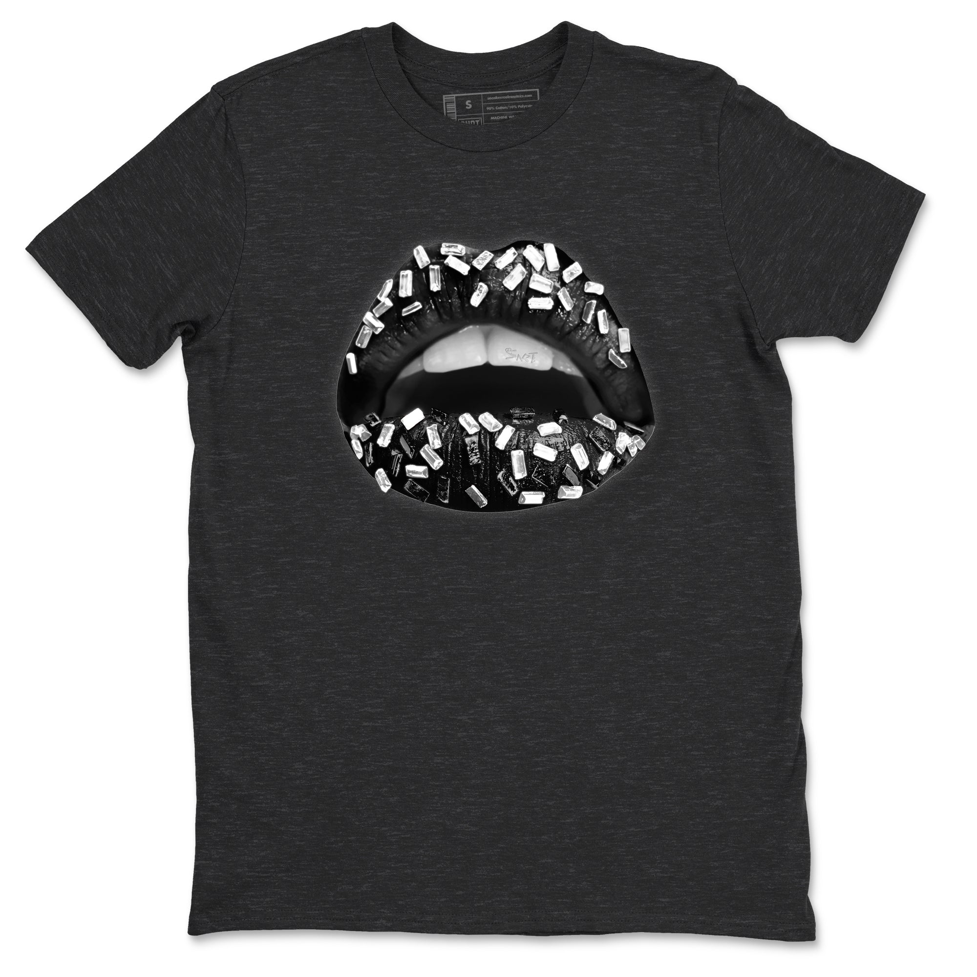 4s White Thunder shirts to match jordans Lips Jewel sneaker match tees Air Jordan 4 Retro White Thunder SNRT Sneaker Release Tees unisex cotton Charcoal Heather 2 crew neck shirts