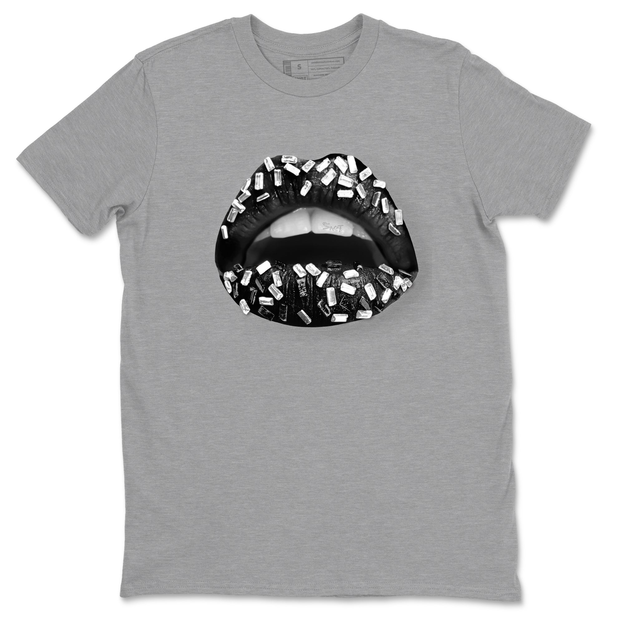 4s White Thunder shirts to match jordans Lips Jewel sneaker match tees Air Jordan 4 Retro White Thunder SNRT Sneaker Release Tees unisex cotton Heather Grey 2 crew neck shirts