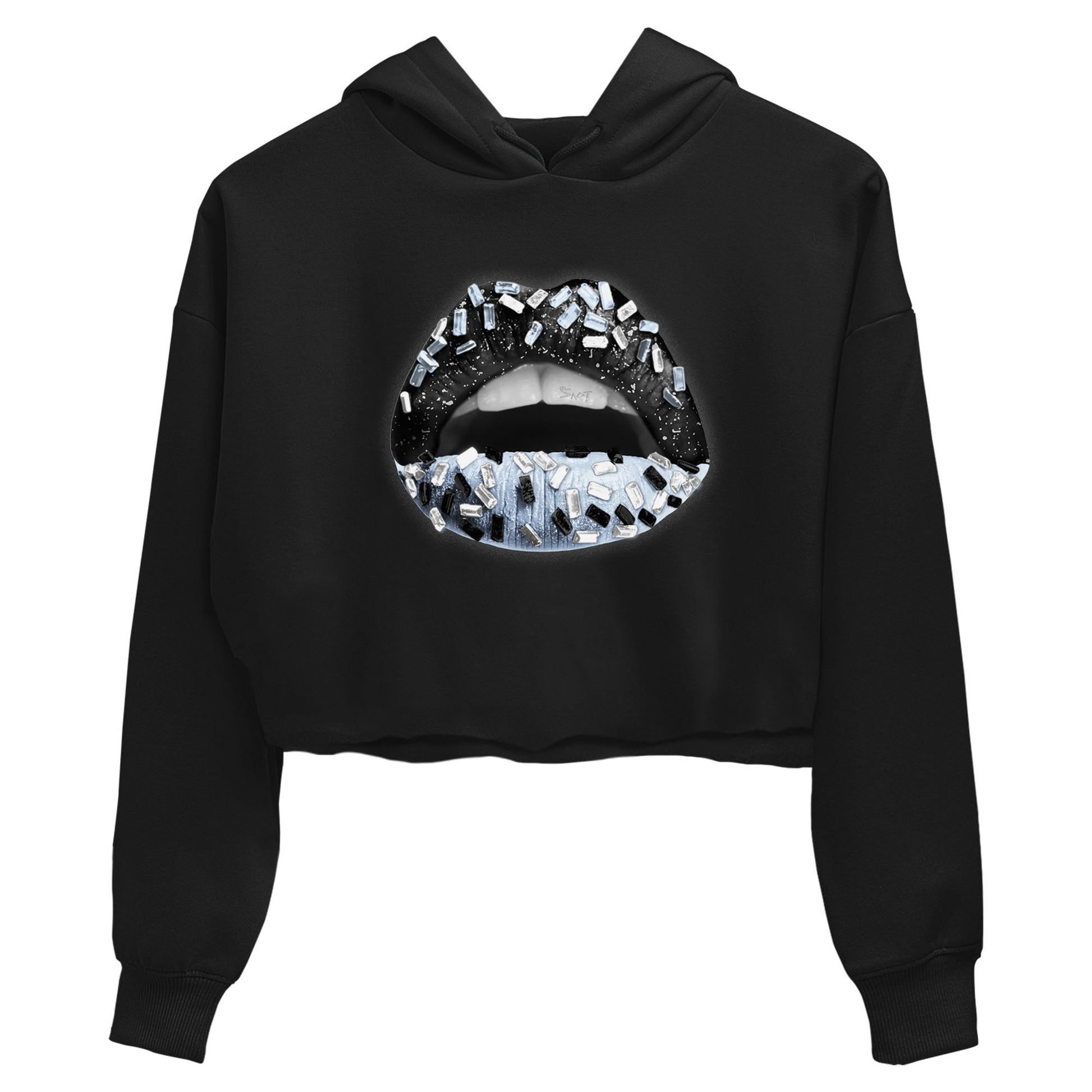 AJ6 White Black shirts to match jordans Lips Jewel sneaker match tees Air Jordan 6 White Black SNRT Sneaker Tees streetwear brand Black 2 crop tee
