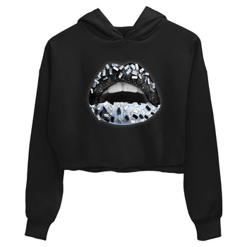 AJ6 White Black shirts to match jordans Lips Jewel sneaker match tees Air Jordan 6 White Black SNRT Sneaker Tees streetwear brand Black 2 crop tee