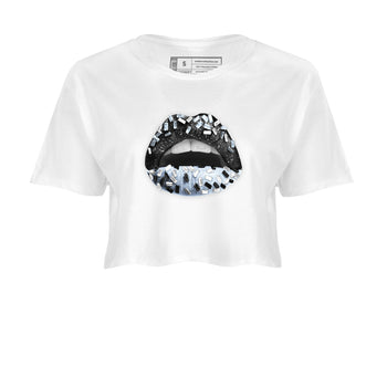 AJ6 White Black shirts to match jordans Lips Jewel sneaker match tees Air Jordan 6 White Black SNRT Sneaker Tees streetwear brand White 2 crop tee