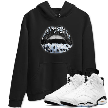 AJ6 White Black shirts to match jordans Lips Jewel sneaker match tees Air Jordan 6 White Black SNRT Sneaker Tees streetwear brand Black 1 unisex cotton tee