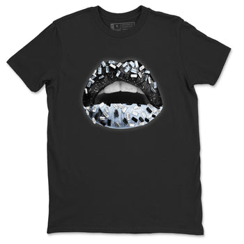 AJ6 White Black shirts to match jordans Lips Jewel sneaker match tees Air Jordan 6 White Black SNRT Sneaker Tees streetwear brand Black 2 unisex cotton tee