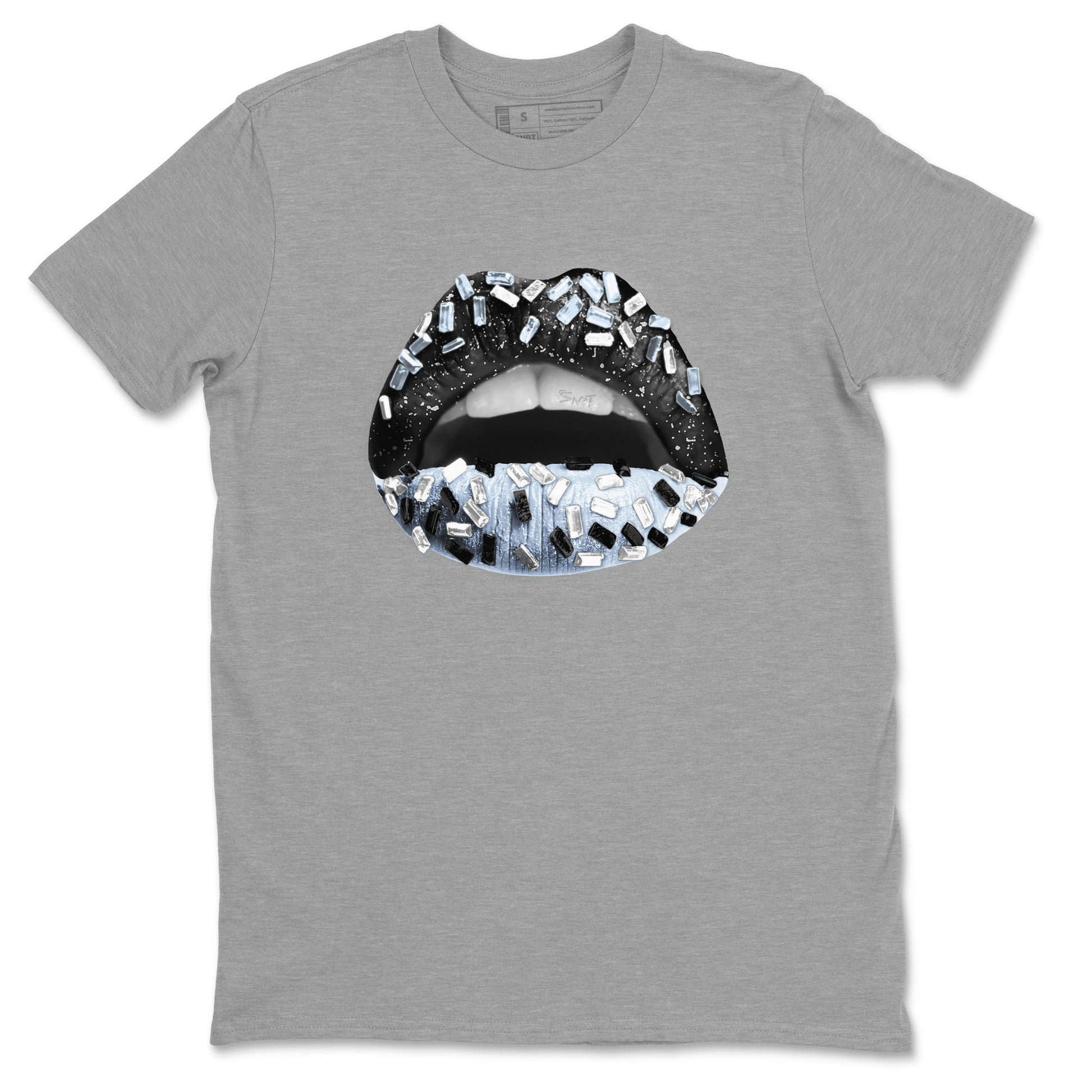AJ6 White Black shirts to match jordans Lips Jewel sneaker match tees Air Jordan 6 White Black SNRT Sneaker Tees streetwear brand Heather Grey 2 unisex cotton tee