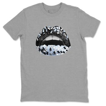 AJ6 White Black shirts to match jordans Lips Jewel sneaker match tees Air Jordan 6 White Black SNRT Sneaker Tees streetwear brand Heather Grey 2 unisex cotton tee
