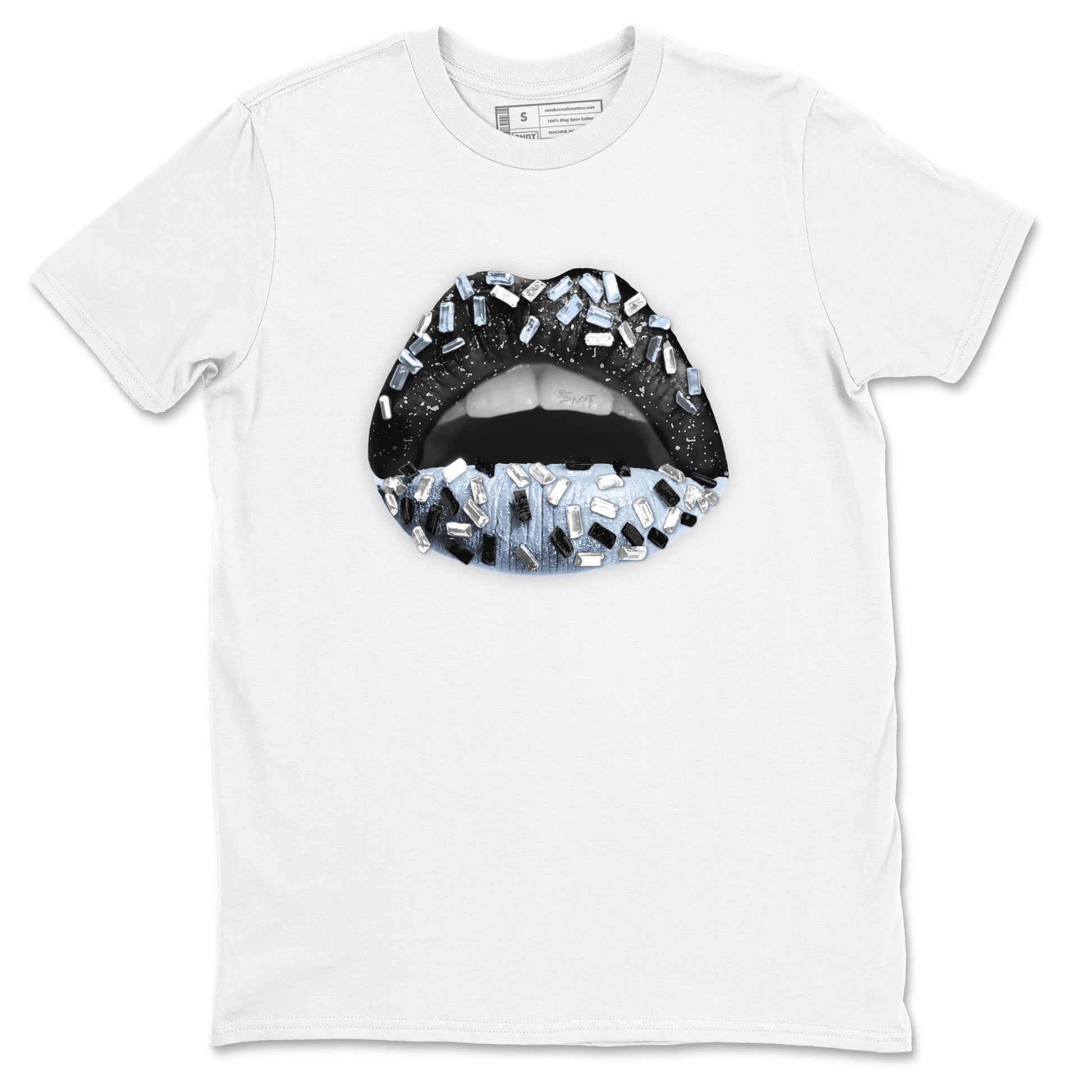 AJ6 White Black shirts to match jordans Lips Jewel sneaker match tees Air Jordan 6 White Black SNRT Sneaker Tees streetwear brand White 2 unisex cotton tee