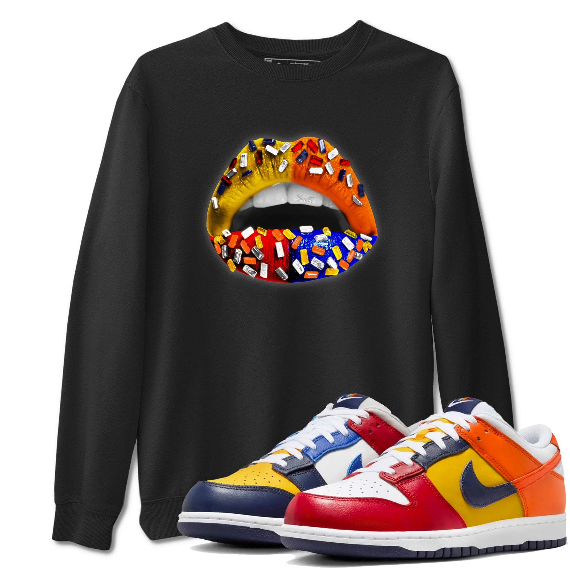 Dunk What The t shirts to match sneakers Lips Jewel sneaker match tees Dunk Low CO.JP What The shirt SNRT Sneaker Tees unisex cotton Black 1 shirts