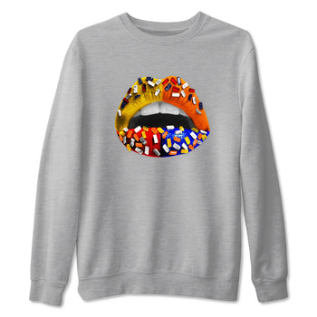 Dunk What The t shirts to match sneakers Lips Jewel sneaker match tees Dunk Low CO.JP What The shirt SNRT Sneaker Tees unisex cotton Heather Grey 2 shirts