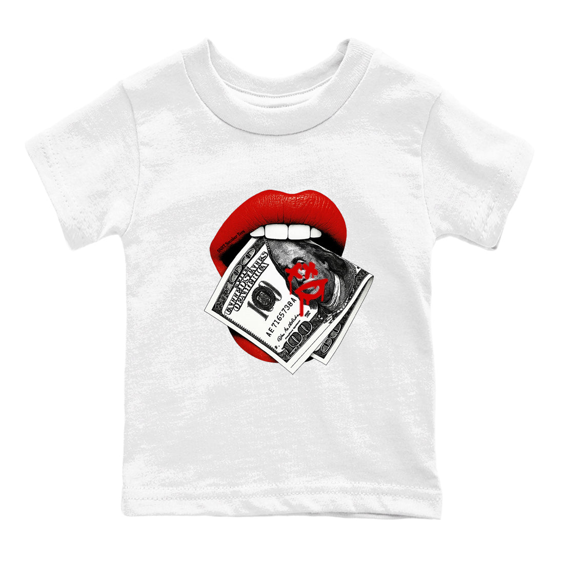 11s Bred shirts to match jordans Lips Money sneaker match tees Air Jordan 11 Retro Bred match shoes to clothes SNRT Sneaker Tees Youth Baby White 2 tee