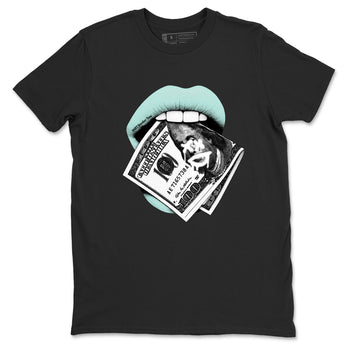 Lips Money sneaker match t-shirt styled to complete your fit with the Air Jordan 11 Igloo sneakers, shown in Black 2.